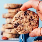 Chocolate Pecan Shortbread Cookies (Vegan + GF)